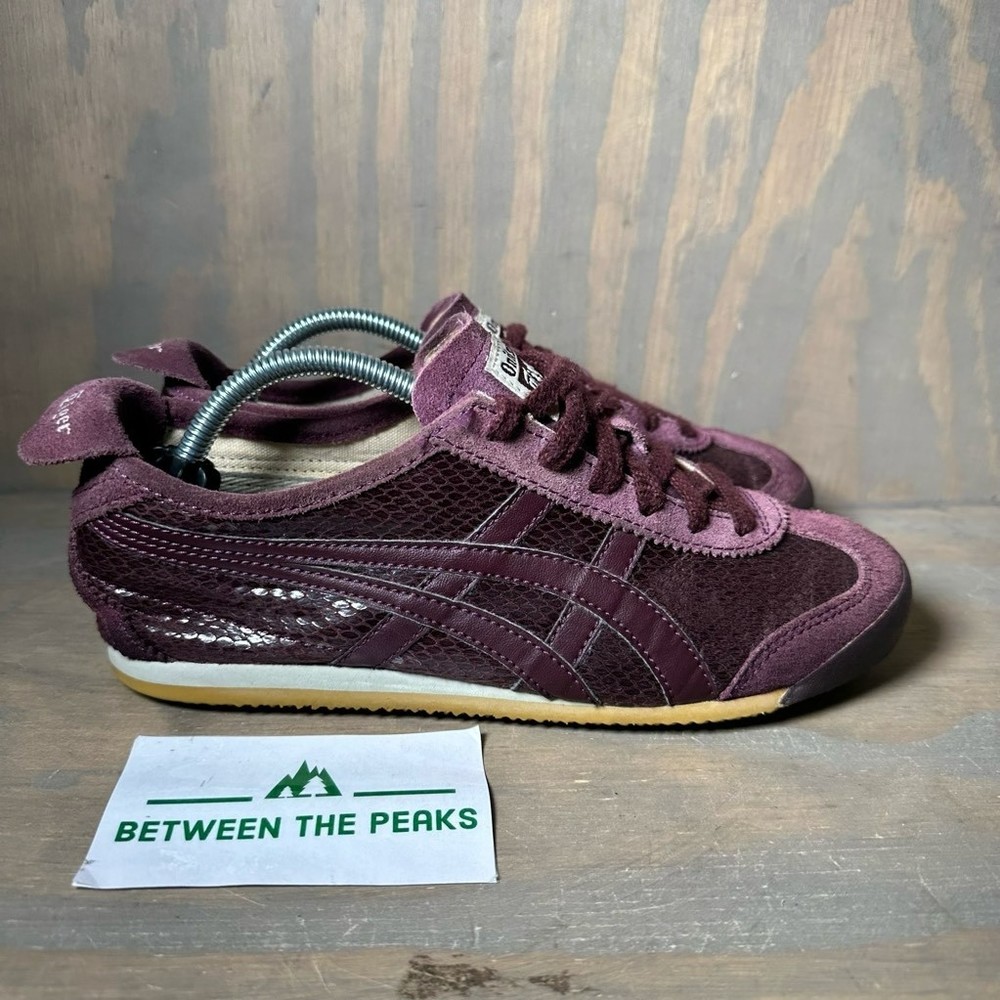 Onitsuka Tiger Asics Unisex Walking Shoes Purple HN668 Low Top Lace Up EUR 38 7M